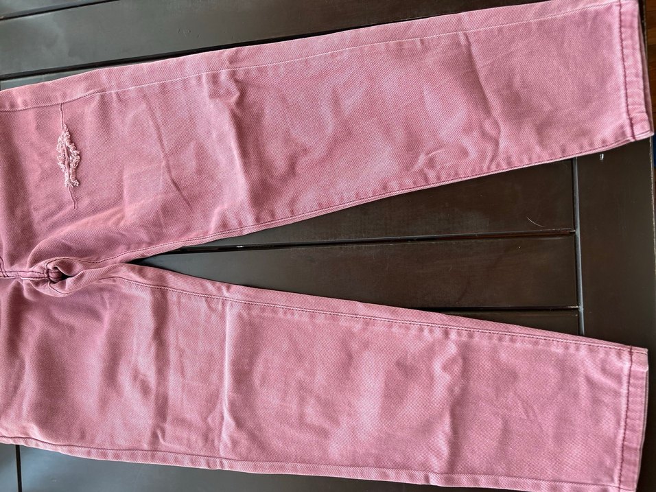 Pull and Bear Düğmeli Gül Kurusu Midi Kadın Jean - Görsel 4