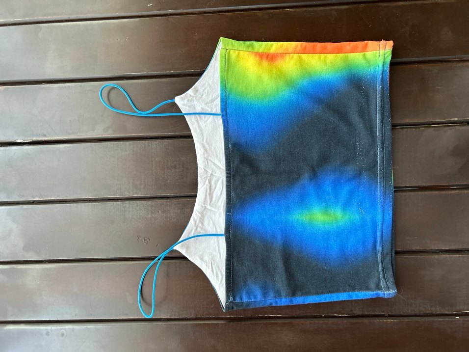 Kadın Çok Renkli İnce Askılı Batik Atlet - Görsel 3