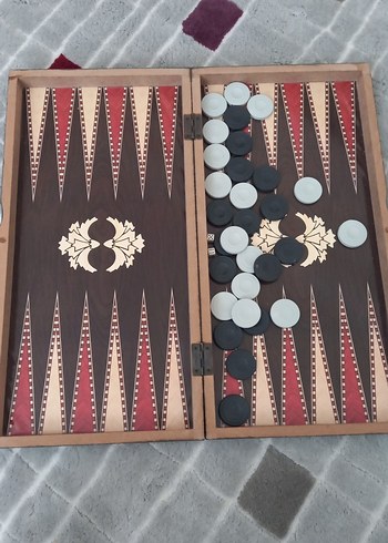  Kahverengi Ahşap Ceviz Kaplama Satranç ve Dama Tahtası