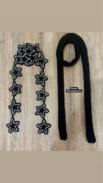 Skinny Atkı Yıldız Atkı Stargirl y2k