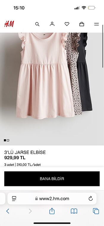 9 Yaş Beden Kız çocuk elbise h&m