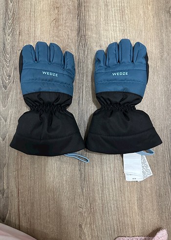 Beden Decathlon Mavi Çocuk Kayak Eldiveni - 500