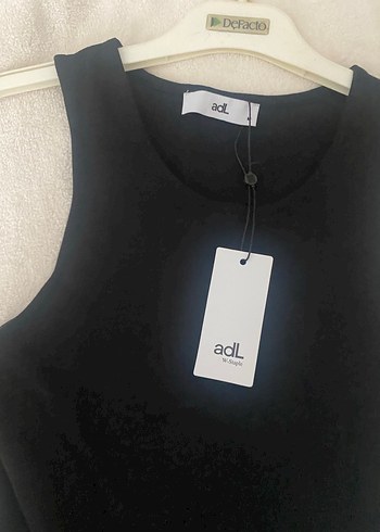 Siyah Kadın ADLUzun Kolsuz Elbise M - Görsel 3