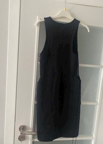 Siyah Kadın ADLUzun Kolsuz Elbise M - Görsel 2