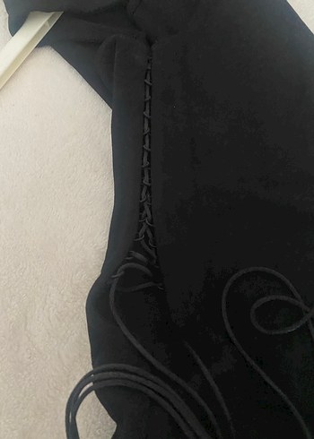 Siyah Kadın ADLUzun Kolsuz Elbise M - Görsel 5