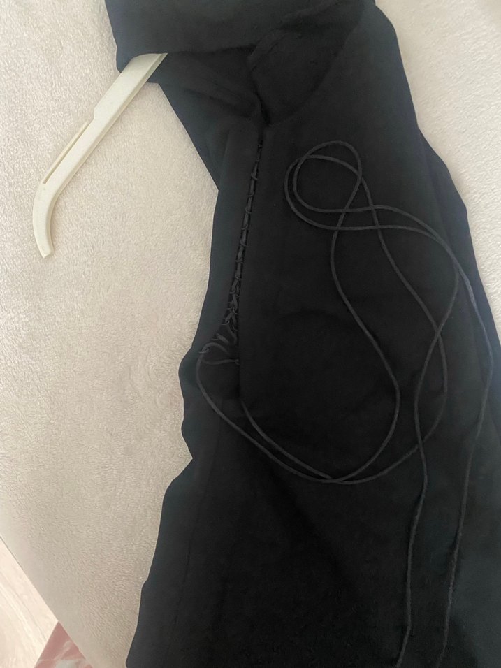 Siyah Kadın ADLUzun Kolsuz Elbise M - Görsel 4