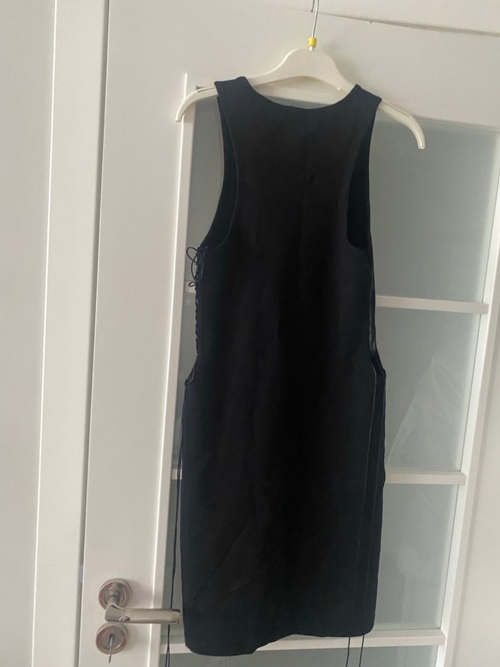 Siyah Kadın ADLUzun Kolsuz Elbise M - Görsel 2