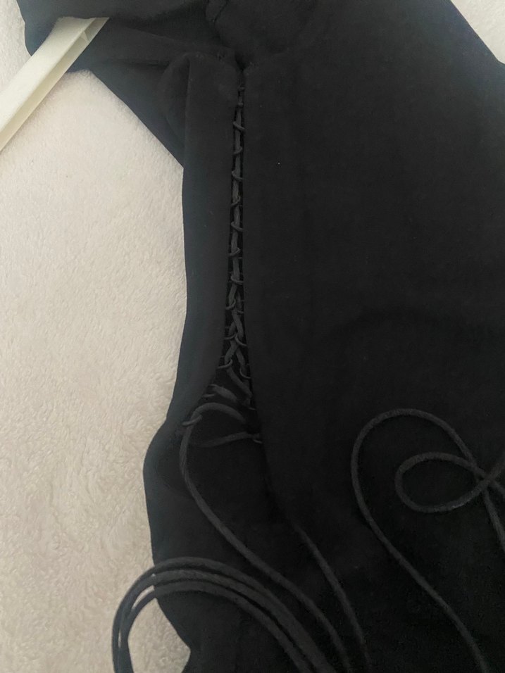 Siyah Kadın ADLUzun Kolsuz Elbise M - Görsel 5