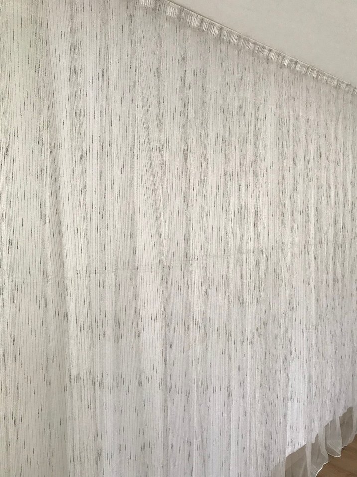 Gri Tonlu Beyaz Modern Perde - Görsel 2