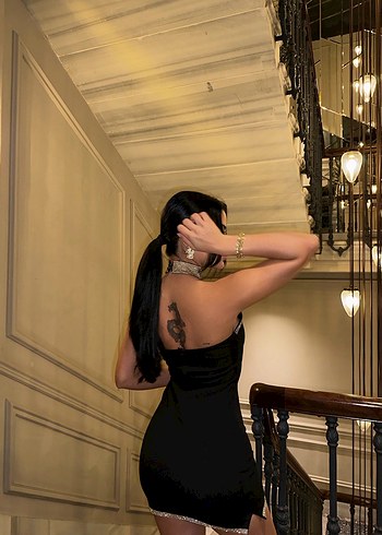 Parlak Siyah Yılan Desenli Mini Elbise - Görsel 2