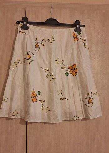 xs Beden Beyaz Mini Etek