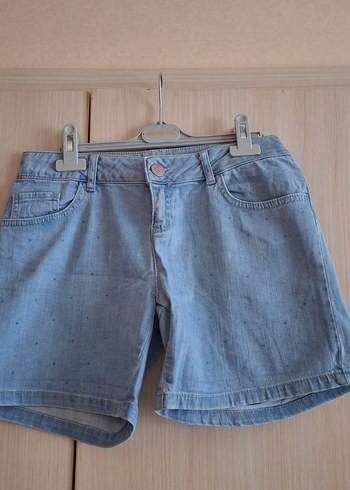 Çocuk Mavi Denim Mini Şort