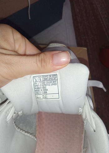 Beyaz Bağcıklı Spor Kadın Spor Ayakkabı - Görsel 6