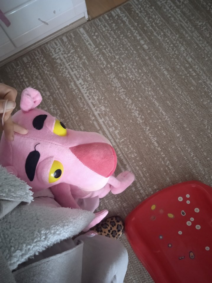 90 cm Pembe Panter Peluş Oyuncak - Görsel 5