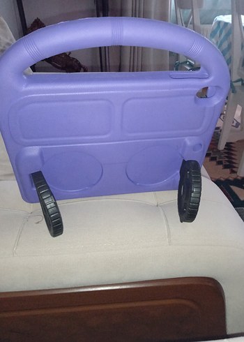 Samsung Galaxy Tab S6 Lite Standlı Araba Kılıf Mor - Görsel 3