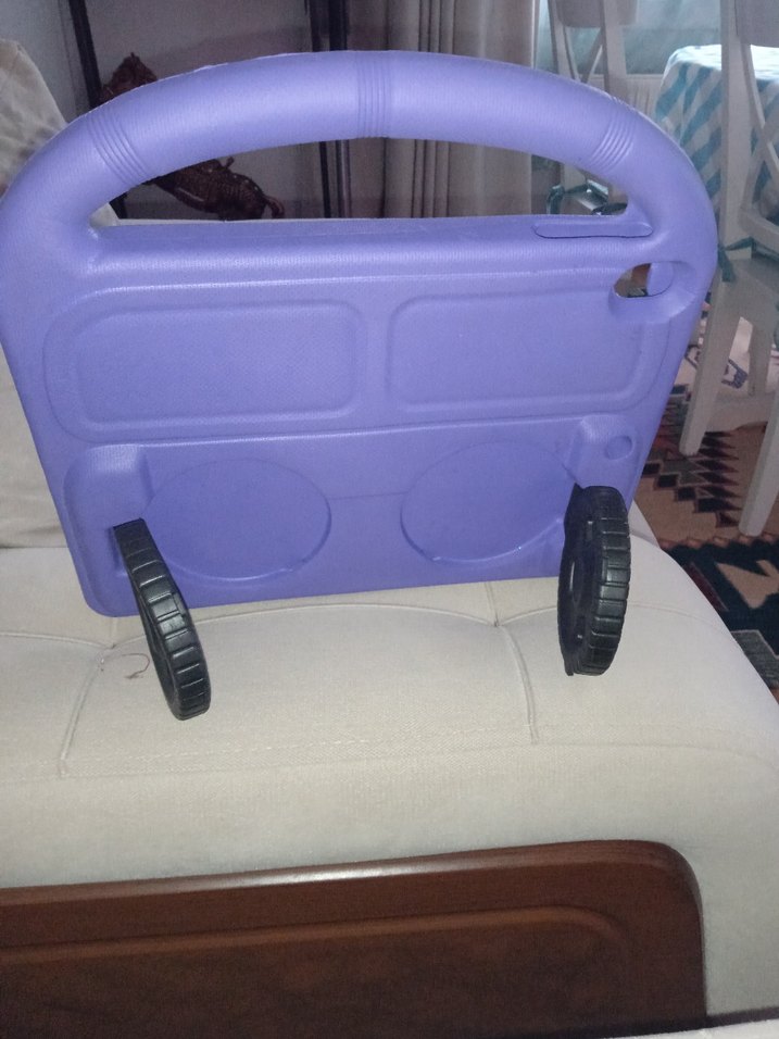 Samsung Galaxy Tab S6 Lite Standlı Araba Kılıf Mor - Görsel 3