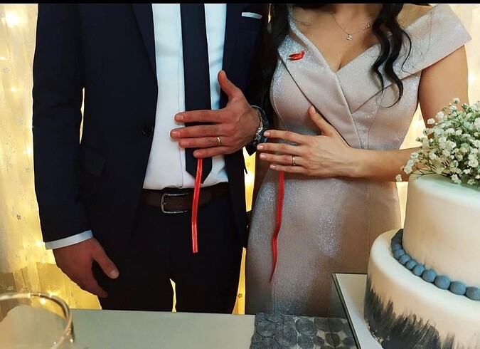 s Beden ten rengi Renk Pudra Rengi Nişan Elbisesi