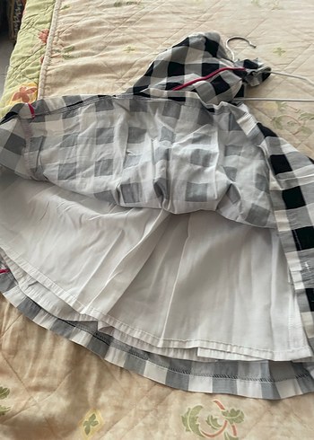 Kareli Askılı Kız Çocuk Elbisesi - Görsel 6