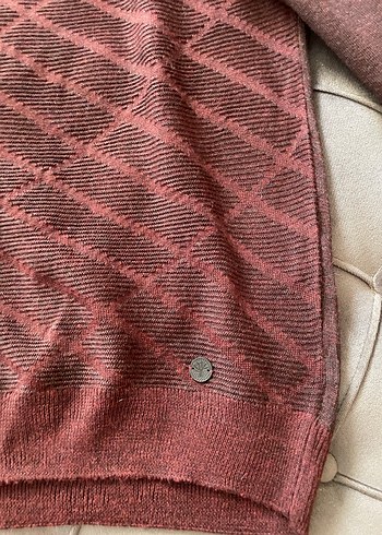 Bordo V Yakalı Erkek Triko Kazak - Görsel 3