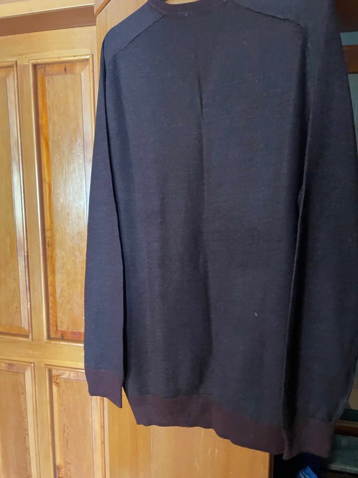 Bordo V Yakalı Erkek Triko Kazak - Görsel 2