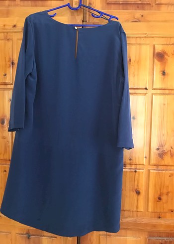 Düğmeli Lacivert elbise - Görsel 3