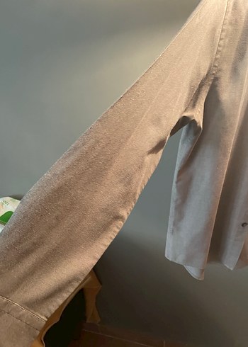 Gri Erkek Keten Uzun Kollu Gömlek - Görsel 3