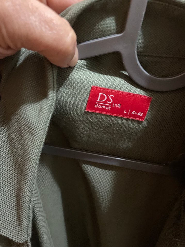 Haki Erkek Keten Gömlek Uzun Kollu - Görsel 4