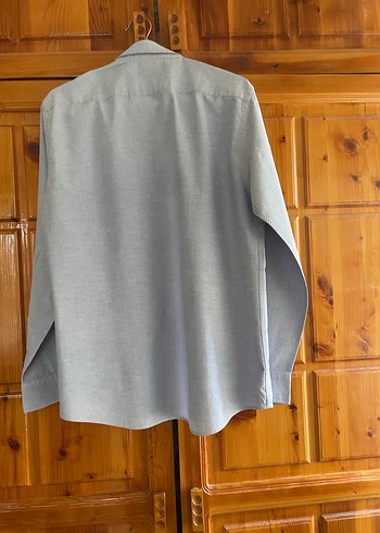 Mavi Keten Erkek Gömlek Regular Fit - Görsel 3