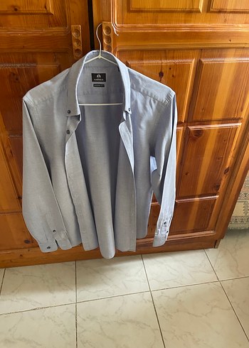 Mavi Keten Erkek Gömlek Regular Fit - Görsel 8