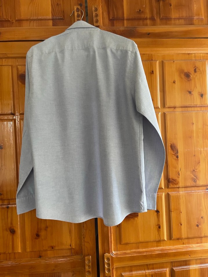 Mavi Keten Erkek Gömlek Regular Fit - Görsel 3