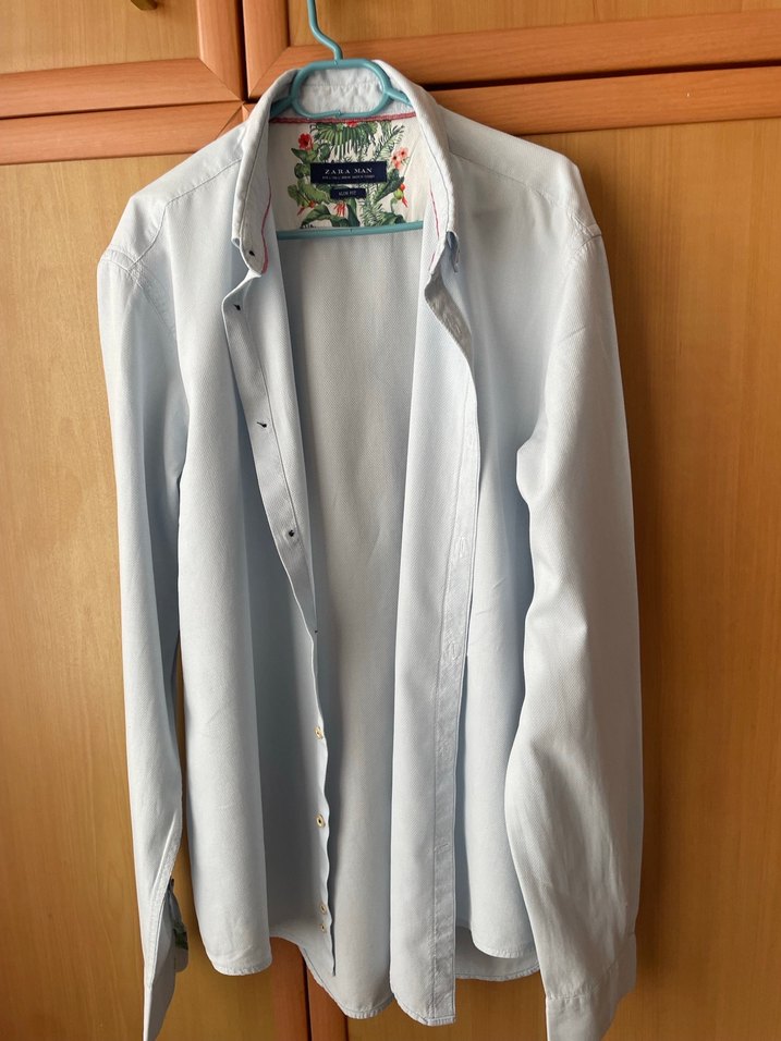 Mavi  Pamuklu Regular Fit Erkek Gömlek - Görsel 2