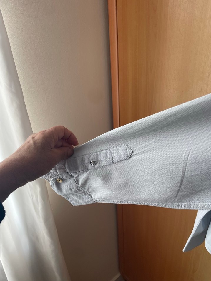 Mavi  Pamuklu Regular Fit Erkek Gömlek - Görsel 4