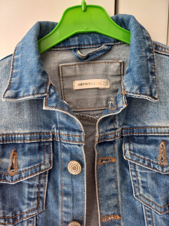 Düğmeli Mavi Denim Ceket - Görsel 2