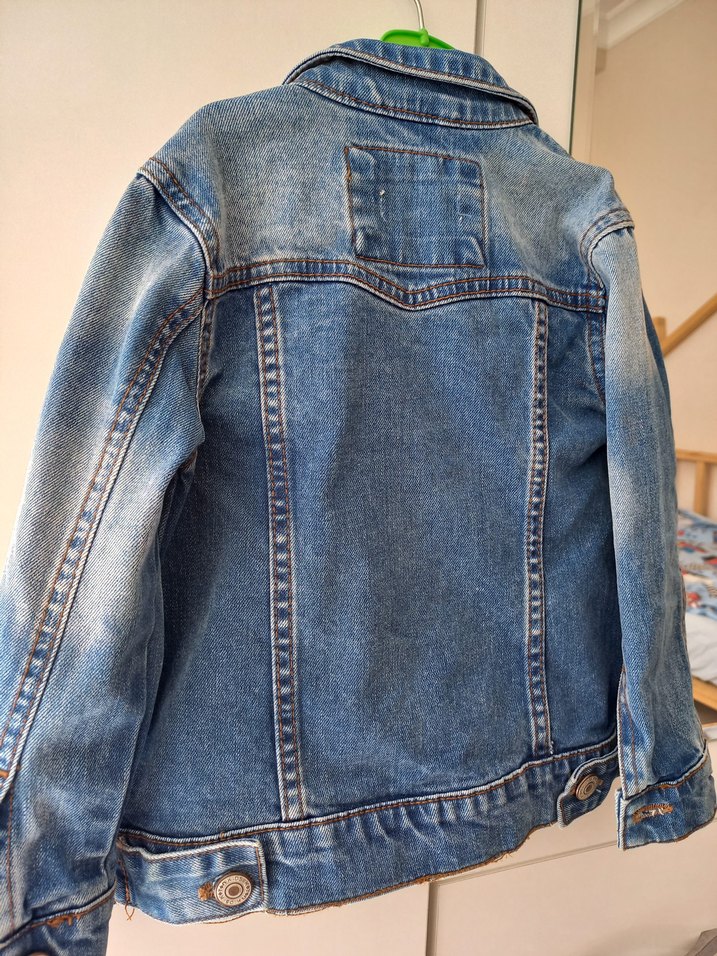 Düğmeli Mavi Denim Ceket - Görsel 4