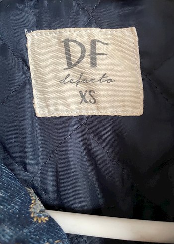 Defacto Düğmeli Kadın Mavi Denim Ceket