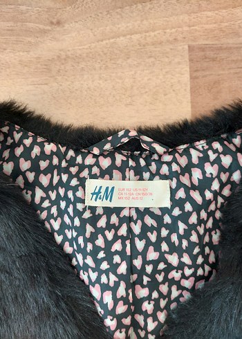 Siyah Kürklü V Yaka çocuk Yelek - Görsel 2