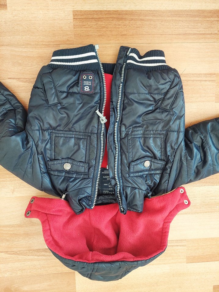 Koyu renkli fermuarlı biker ceket - Görsel 3