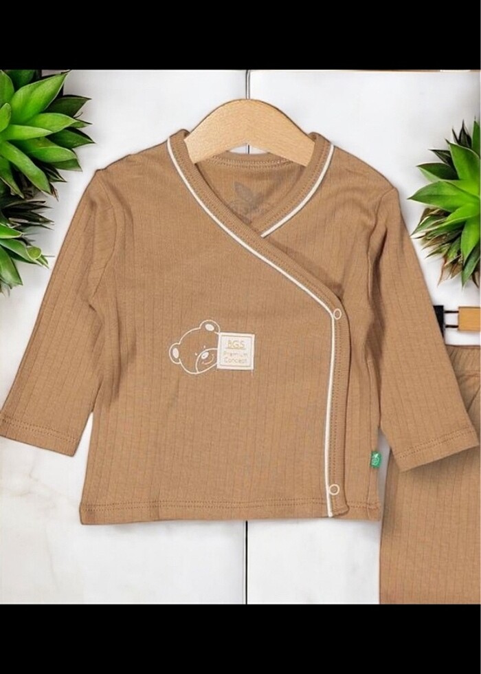 Erkek bebek hastane çıkışı-Alt üst takım-Bebek seti - Görsel 3