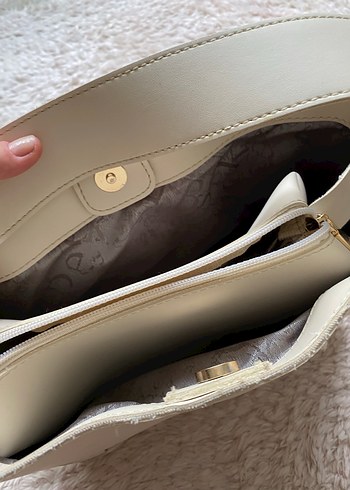 Bej Deri Kadın Çanta - Görsel 4