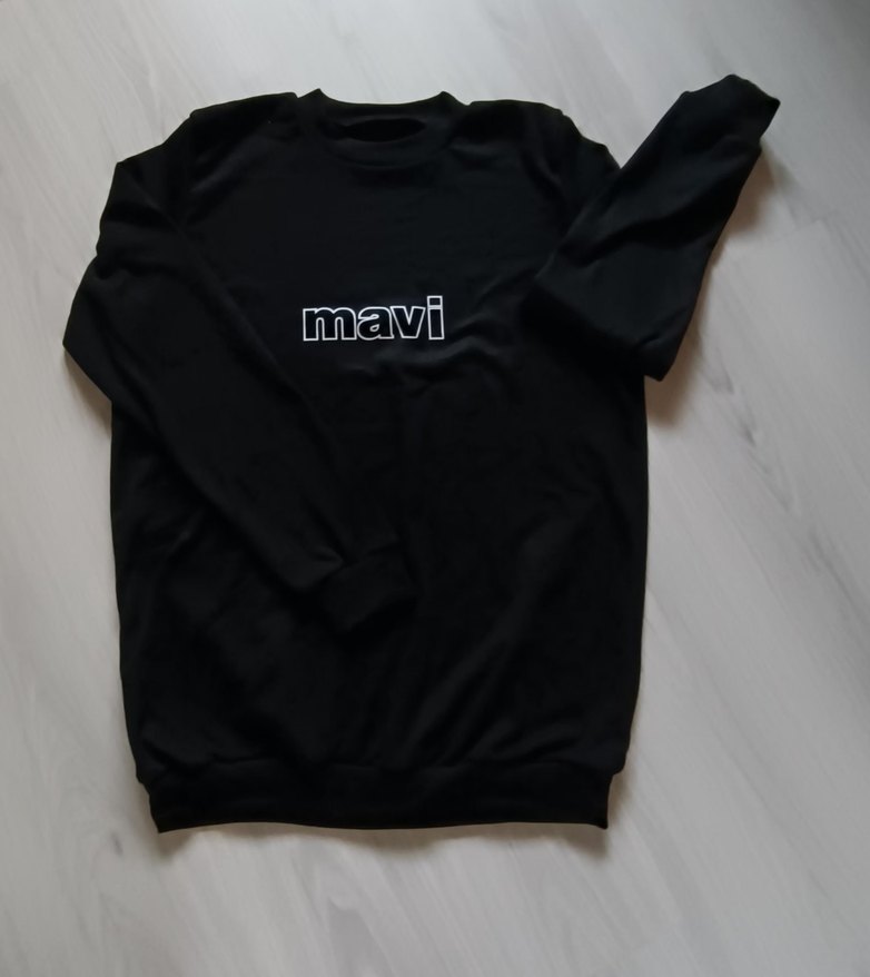 Sweatshirt baskılı kışlık içi pamuklu likralı kumaş - Görsel 2