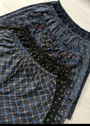 5 li Erkek Mavi Rahat Pileli Şortlar - Görsel 2