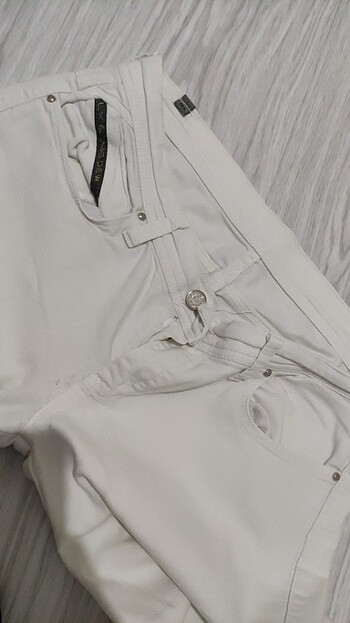 Beyaz gabardin pantolon - Görsel 3