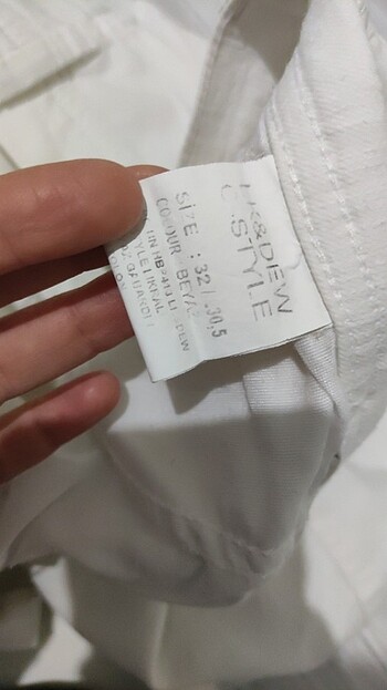 Beyaz gabardin pantolon - Görsel 5