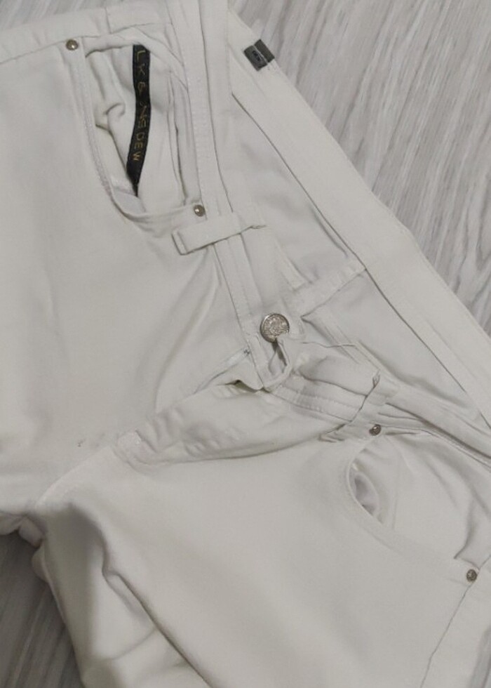 Beyaz gabardin pantolon - Görsel 3