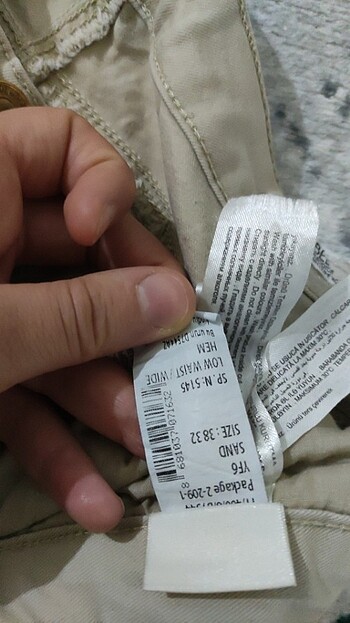 38 Beden ten rengi Renk Pantolon 