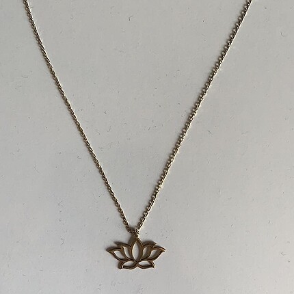 Lotus Çiçeği Gümüş Kolye