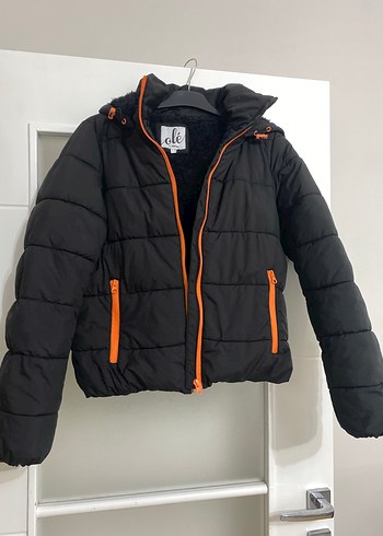 Koton Siyah Fermuarlı Kadın Kış Montu