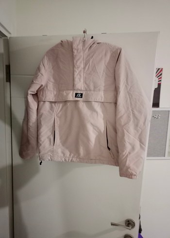 Pull and Bear Bej Midi Kapüşonlu Fermuarlı Kadın Ceket