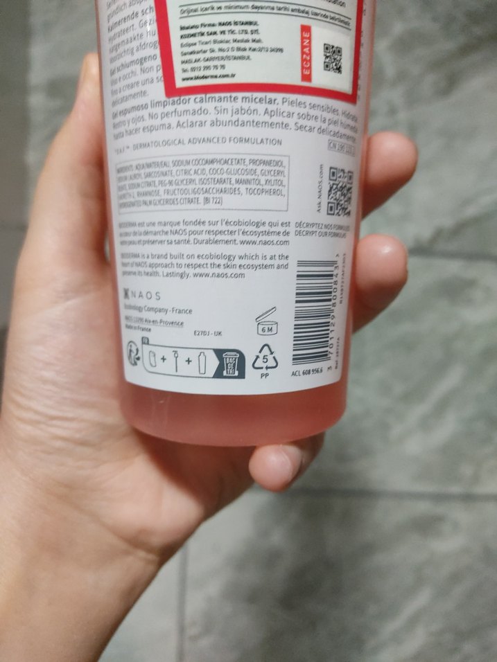 Bioderma Sensibio Micellar Temizleme Jeli 500 ml - Görsel 3