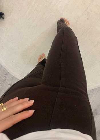 Kadın Kahverengi Regular Fit Triko Pantolon - Görsel 2